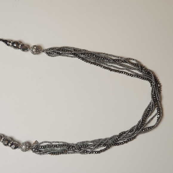 NWT ViVI Beaded Crystal Seven Strand Necklace - Picture 5 of 12